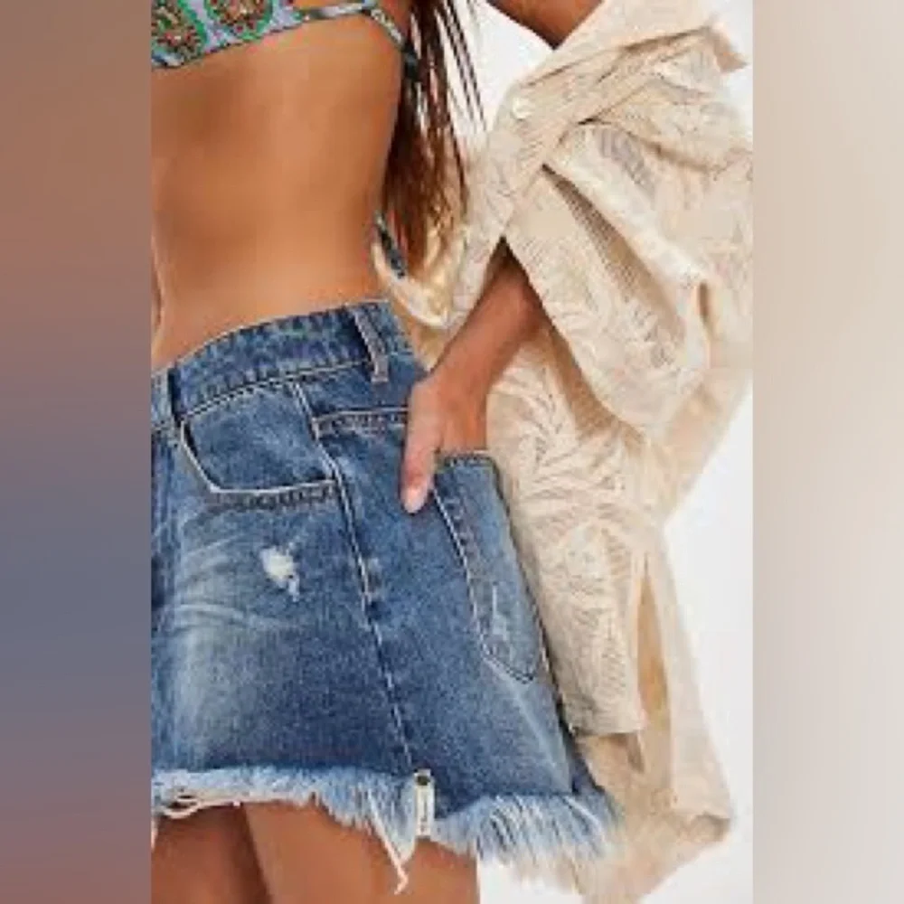 One Teaspoon Vanguard Denim Skirt Sz 22